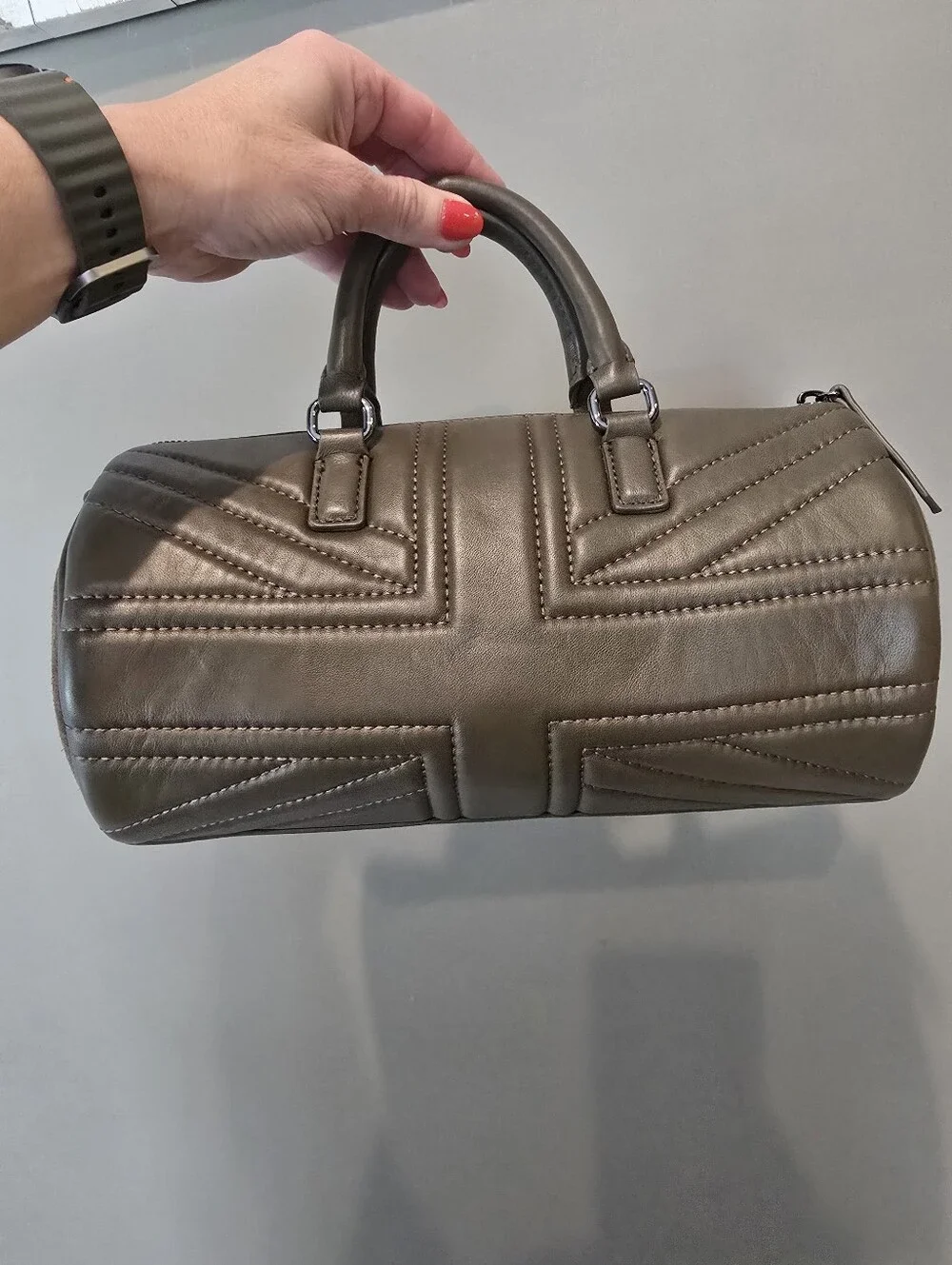 Kurt Geiger Quilted Barrel Bag